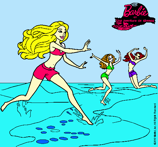 Dibujo Barbie de regreso a la playa pintado por Adelita