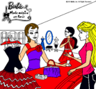 Dibujo Barbie en una tienda de ropa pintado por agvss