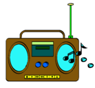 Dibujo Radio cassette 2 pintado por mhail