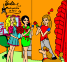 Dibujo Barbie de compras con sus amigas pintado por esrefy