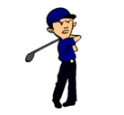 Dibujo Jugador de golf pintado por yuyu
