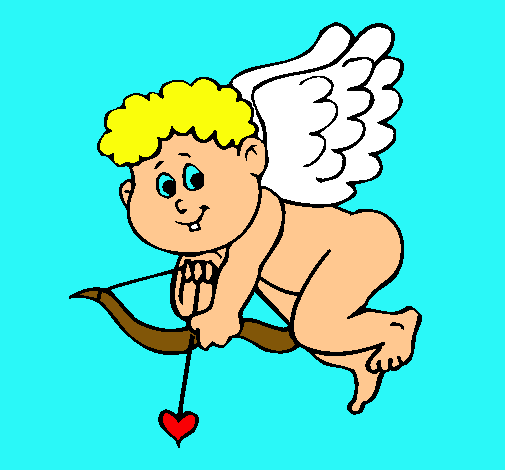 Dibujo Cupido pintado por marcelo