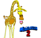 Dibujo Madagascar 2 Melman pintado por salo