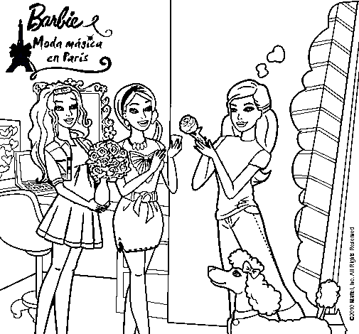 Barbie de compras con sus amigas