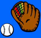 Dibujo Guante y bola de béisbol pintado por luisma8