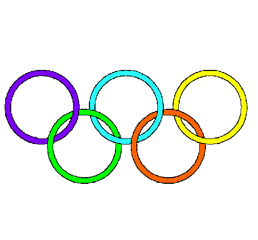 Dibujo Anillas de los juegos olimpícos pintado por kristi
