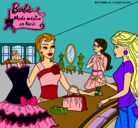 Dibujo Barbie en una tienda de ropa pintado por markar