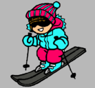 Dibujo Niño esquiando pintado por salma