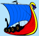 Dibujo Barco vikingo pintado por carlosma