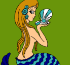 Dibujo Sirena y perla pintado por nereamon
