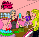 Dibujo Barbie en una tienda de ropa pintado por marc