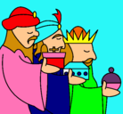 Dibujo Los Reyes Magos 3 pintado por cristis