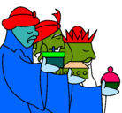 Dibujo Los Reyes Magos 3 pintado por erick