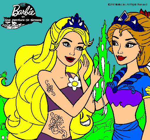 Barbie se despiede de la reina sirena