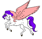 Dibujo Pegaso volando pintado por unicornius