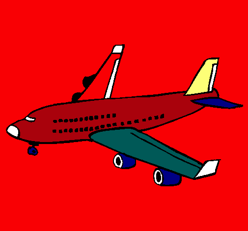 Dibujo Avión de pasajeros pintado por juditboro