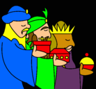 Dibujo Los Reyes Magos 3 pintado por BELLALINDA