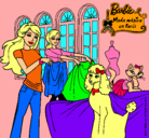Dibujo Barbie y su amiga mirando ropa pintado por rosacanul