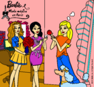 Dibujo Barbie de compras con sus amigas pintado por princess91