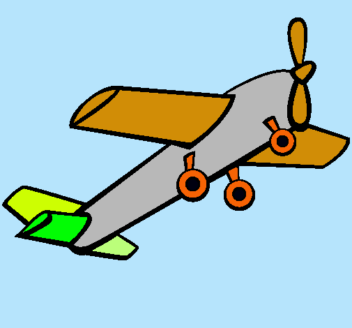 Dibujo Avión de juguete pintado por Joocy