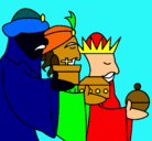 Dibujo Los Reyes Magos 3 pintado por Brett