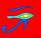 Dibujo Ojo Horus pintado por este