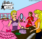 Dibujo Barbie en una tienda de ropa pintado por yorvani