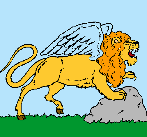 Dibujo León alado pintado por andrus100