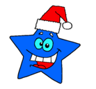 Dibujo estrella de navidad pintado por babi
