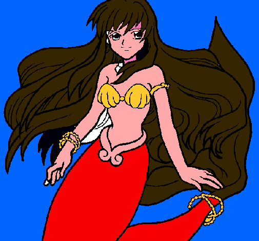 Dibujo Sirena pintado por Erika 