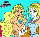 Dibujo Barbie se despiede de la reina sirena pintado por saiditaaaaaaaaa