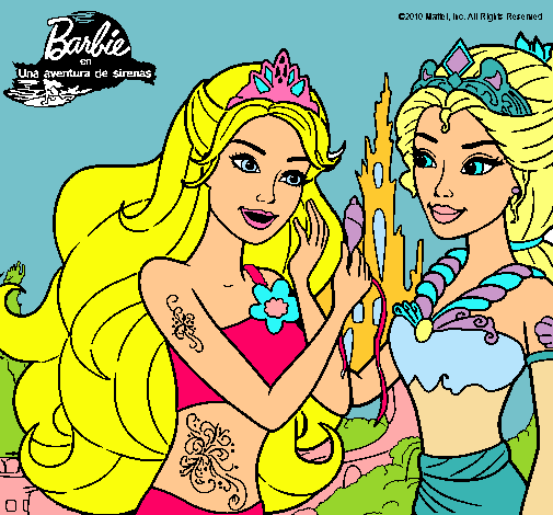 Barbie se despiede de la reina sirena