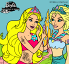 Dibujo Barbie se despiede de la reina sirena pintado por cristiiiiiiiiii