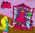 Dibujo El vestido mágico de Barbie pintado por peaceandlove