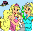 Dibujo Barbie se despiede de la reina sirena pintado por gabrielaesquerd