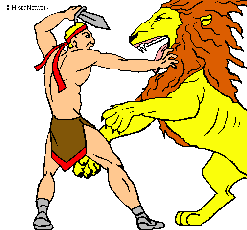 Gladiador contra león