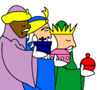 Dibujo Los Reyes Magos 3 pintado por mikie