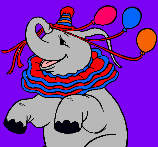 Elefante con 3 globos