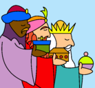 Dibujo Los Reyes Magos 3 pintado por pilgica