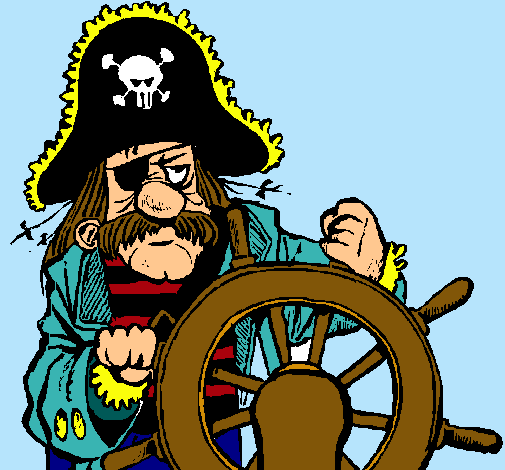 Dibujo Capitán pirata pintado por andrus100