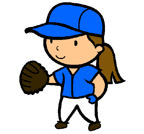 Dibujo de Jugadora de béisbol pintado por Salma en  el día  05-01-11 a las 06:12:32. Imprime, pinta o colorea tus propios dibujos!