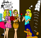 Dibujo Barbie de compras con sus amigas pintado por jessenia