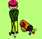 Dibujo Jugador de golf II pintado por JAVIL