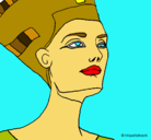 Dibujo Busto de Nefertiti pintado por CLAUNOE