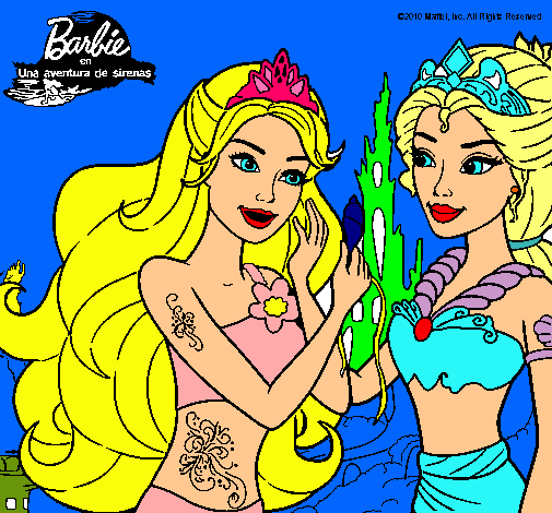 Barbie se despiede de la reina sirena