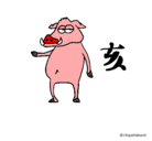 Dibujo Cerdo  pintado por alejito