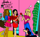 Dibujo Barbie de compras con sus amigas pintado por SELESTE