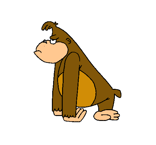 Mono enfadado