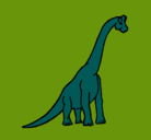 Dibujo Braquiosaurio pintado por delio