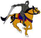 Dibujo Caballero a caballo IV pintado por cecarlos